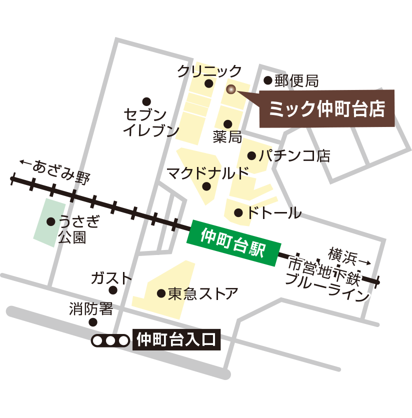 仲町台店地図