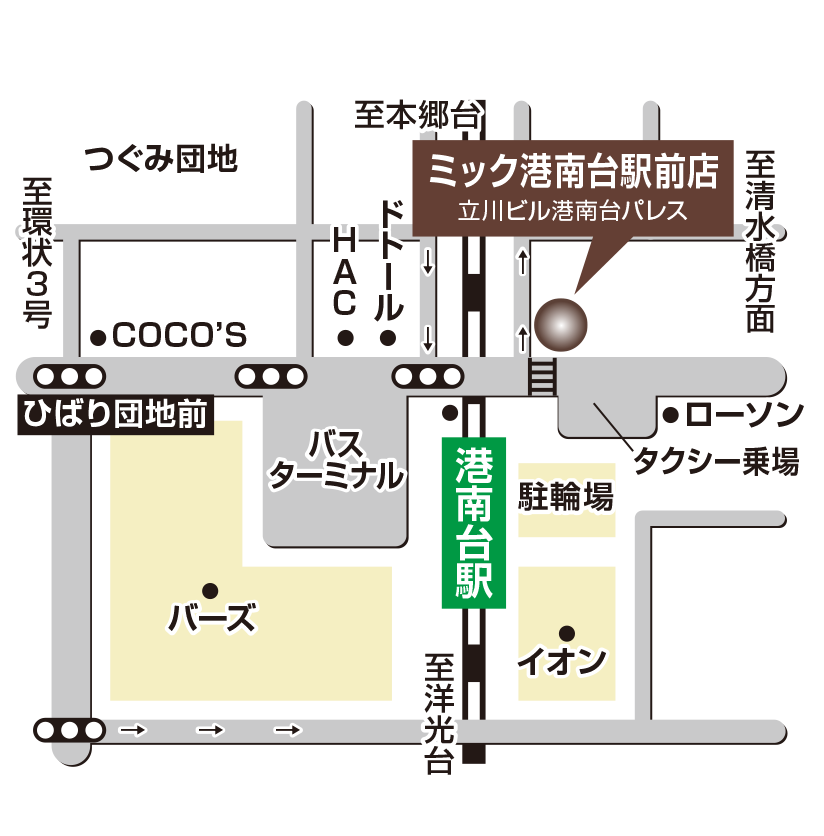 港南台駅前店地図