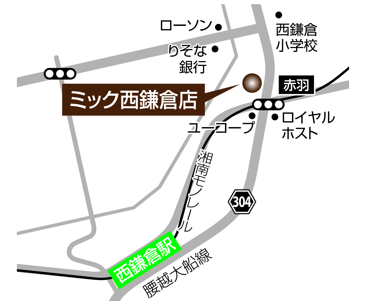 西鎌倉店地図